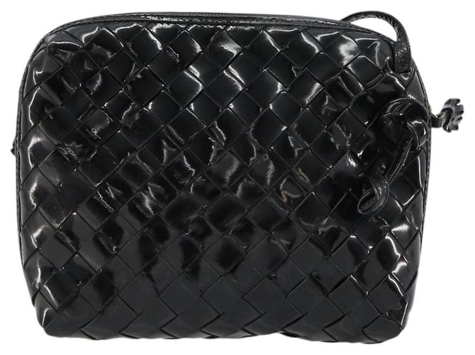 BOTTEGA VENETA INTRECCIATO Schultertasche Lackleder Schwarz - Ansicht 2