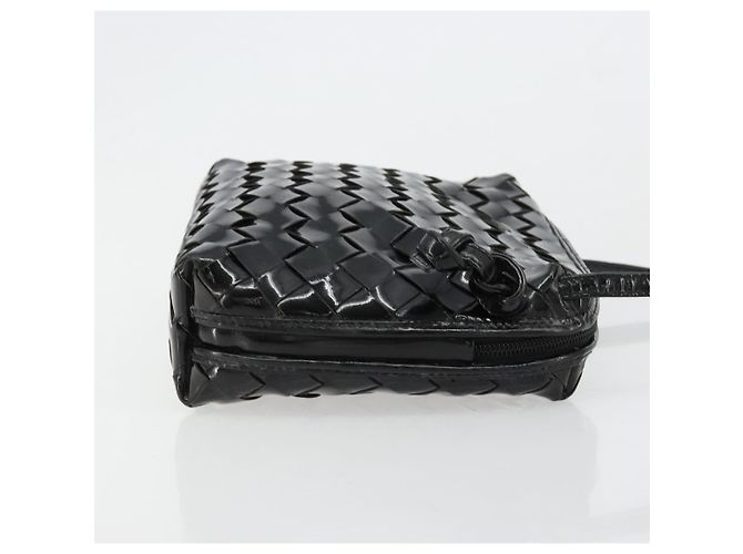 BOTTEGA VENETA INTRECCIATO Schultertasche Lackleder Schwarz - Ansicht 3