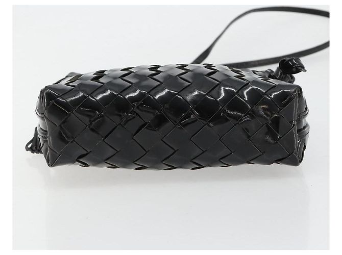 BOTTEGA VENETA INTRECCIATO Schultertasche Lackleder Schwarz - Ansicht 5