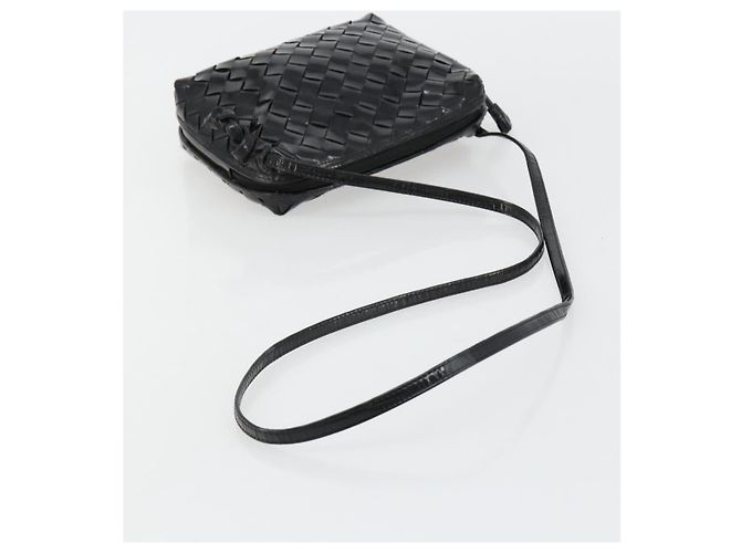 BOTTEGA VENETA INTRECCIATO Schultertasche Lackleder Schwarz - Ansicht 7