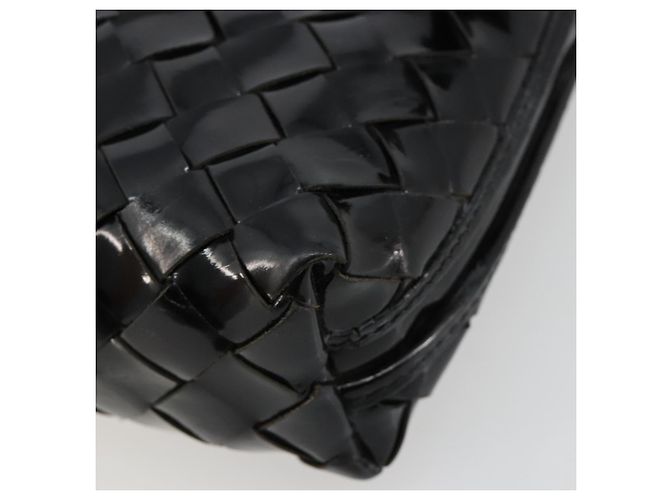 BOTTEGA VENETA INTRECCIATO Schultertasche Lackleder Schwarz - Ansicht 8