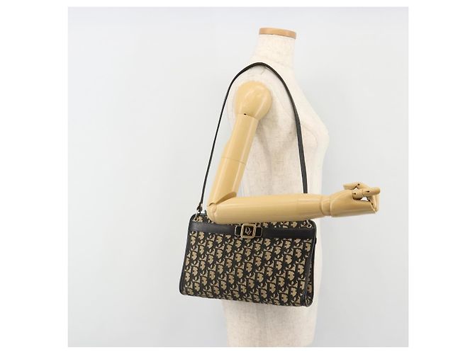 Christian Dior Trotter Canvas Shoulder Bag Navy Gold - vista 20