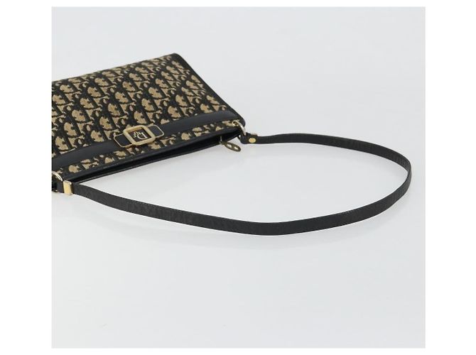Christian Dior Trotter Canvas Shoulder Bag Navy Gold - vista 7