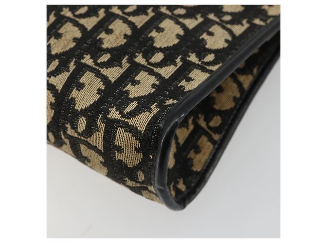 Christian Dior Trotter Canvas Shoulder Bag Navy Gold - vista 9