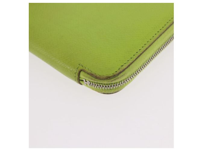 Hermès HERMES Azap Long Silk In Long Wallet Leather Green Silver - vista 14