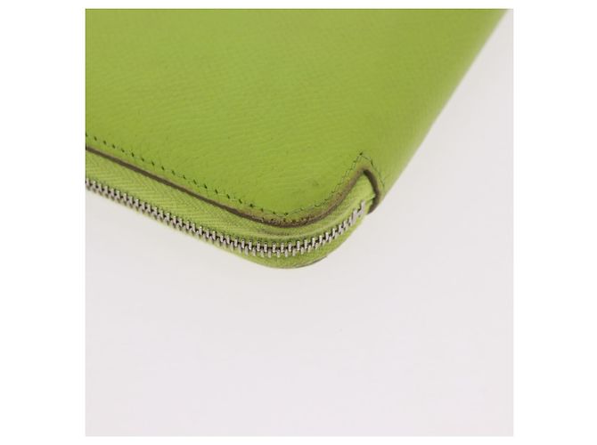 Hermès HERMES Azap Long Silk In Long Wallet Leather Green Silver - vista 15