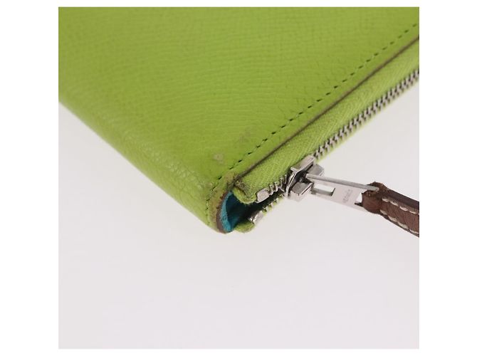 Hermès HERMES Azap Long Silk In Long Wallet Leather Green Silver - vista 16