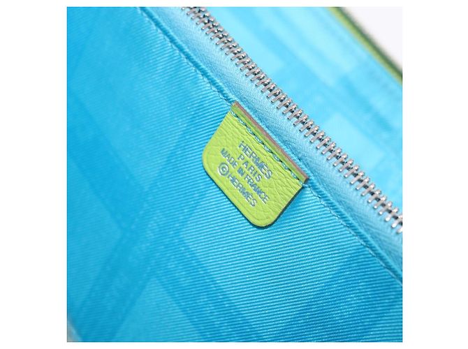 Hermès HERMES Azap Long Silk In Long Wallet Leather Green Silver - vista 17