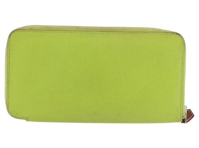 Hermès HERMES Azap Long Silk In Long Wallet Leather Green Silver - vista 2