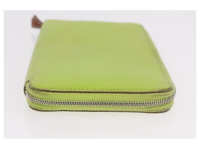 Hermès HERMES Azap Long Silk In Long Wallet Leather Green Silver - vista 3