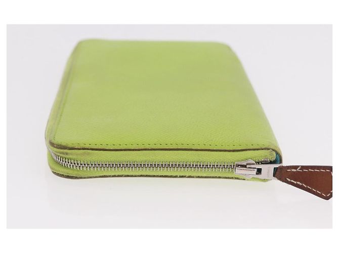 Hermès HERMES Azap Long Silk In Long Wallet Leather Green Silver - vista 4