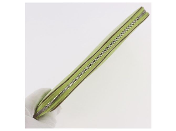Hermès HERMES Azap Long Silk In Long Wallet Leather Green Silver - vista 5