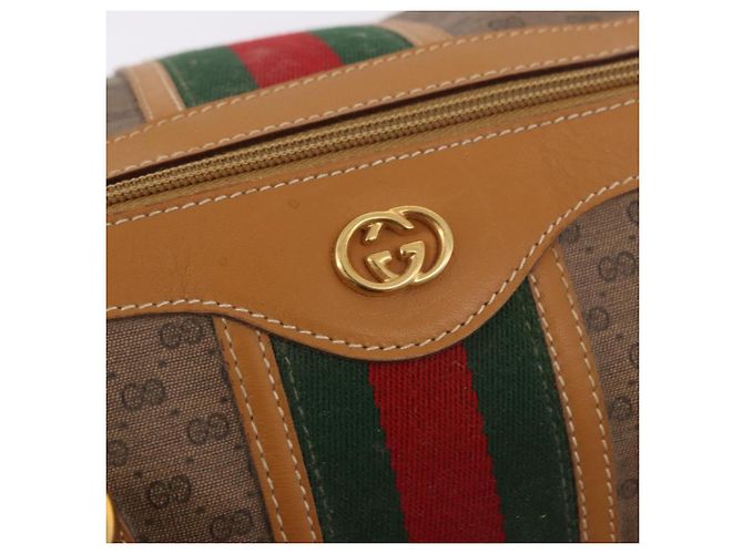 GUCCI Micro GG Supreme Web Sherry Line Bag PVC Beige 002 39 0168 - vista 19