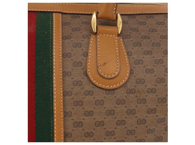 GUCCI Micro GG Supreme Web Sherry Line Bag PVC Beige 002 39 0168 - vista 3