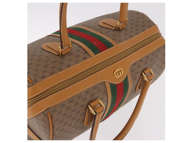 GUCCI Micro GG Supreme Web Sherry Line Bag PVC Beige 002 39 0168 - vista 7