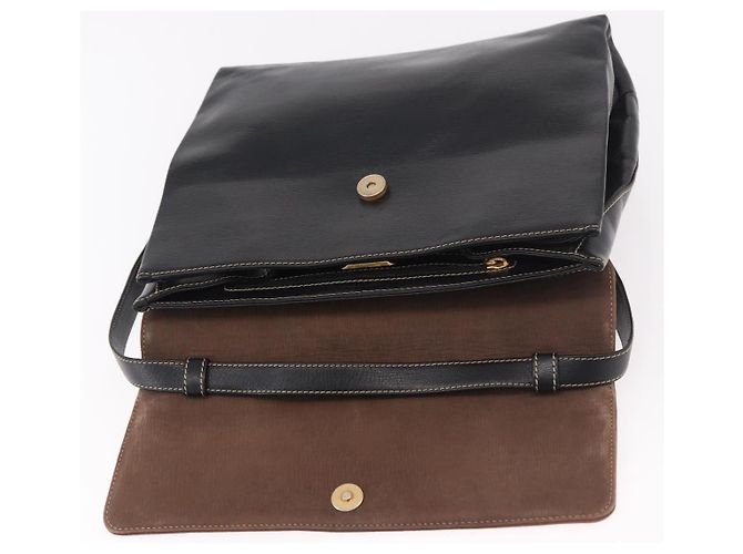 LOEWE Velazquez Hand Bag Leather 2way Black Gold - vista 11