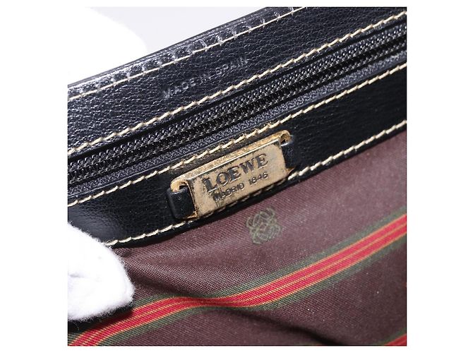 LOEWE Velazquez Hand Bag Leather 2way Black Gold - vista 19