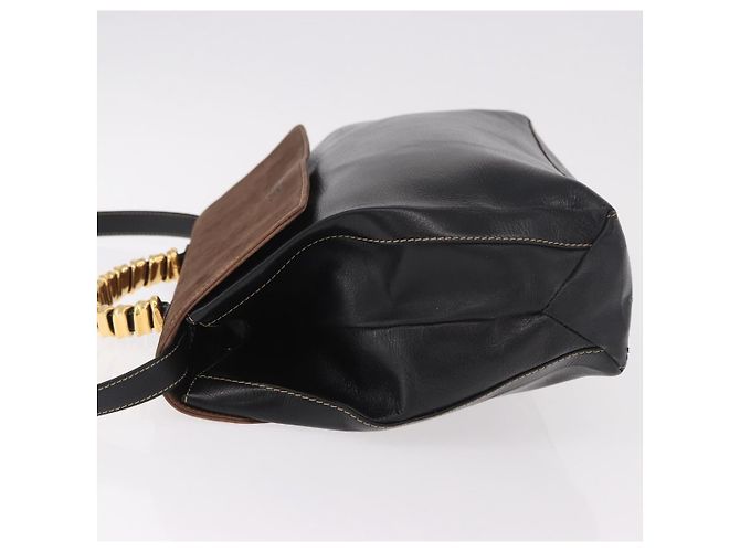 LOEWE Velazquez Hand Bag Leather 2way Black Gold - vista 4