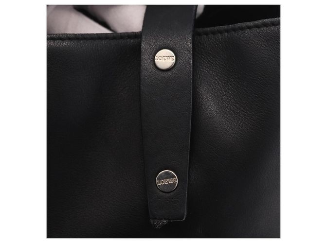 LOEWE Tote Bag Pele Preto Prata - vista 10