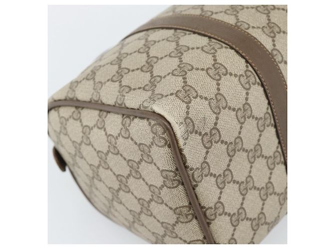 GUCCI GG Supreme Web Sherry Line Boston Bag PVC Beige Gold 58 02 007 - vista 17
