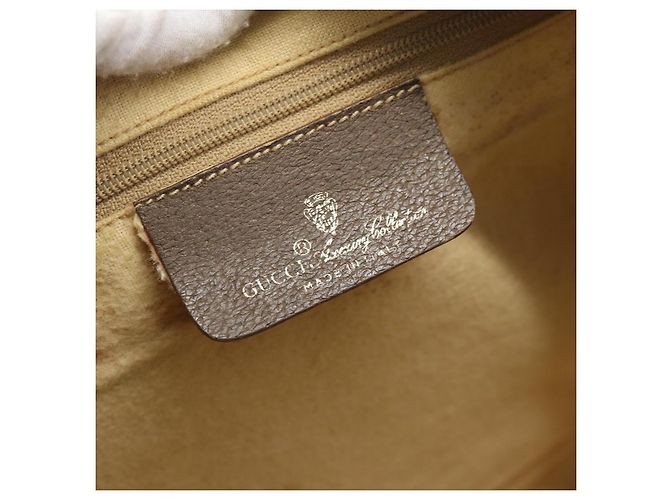 GUCCI GG Supreme Web Sherry Line Boston Bag PVC Beige Gold 58 02 007 - vista 18