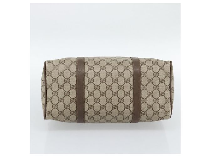GUCCI GG Supreme Web Sherry Line Boston Bag PVC Beige Gold 58 02 007 - vista 5