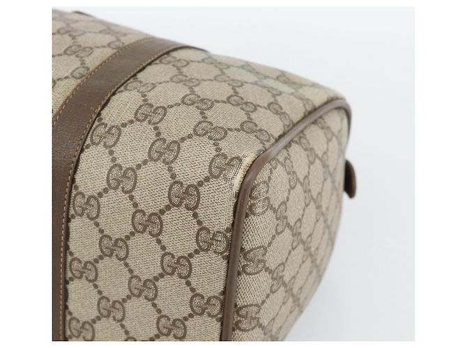 GUCCI GG Supreme Web Sherry Line Boston Bag PVC Beige Gold 58 02 007 - vista 8