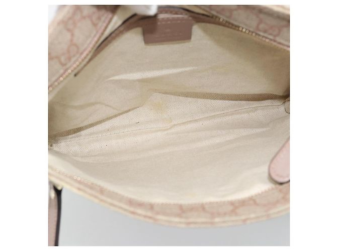 GUCCI GG Supreme Shoulder Bag PVC Leather Pink Gold Tone - vista 10