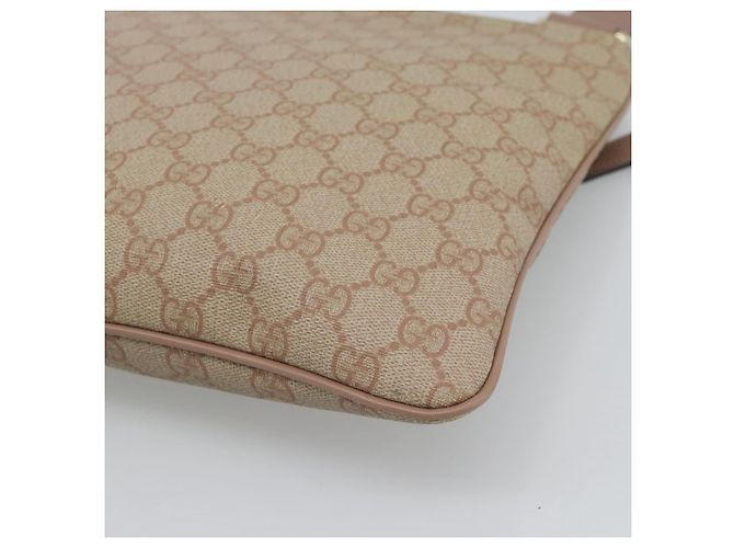GUCCI GG Supreme Shoulder Bag PVC Leather Pink Gold Tone - vista 16