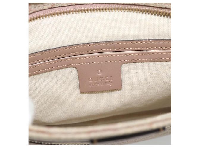 GUCCI GG Supreme Shoulder Bag PVC Leather Pink Gold Tone - vista 18