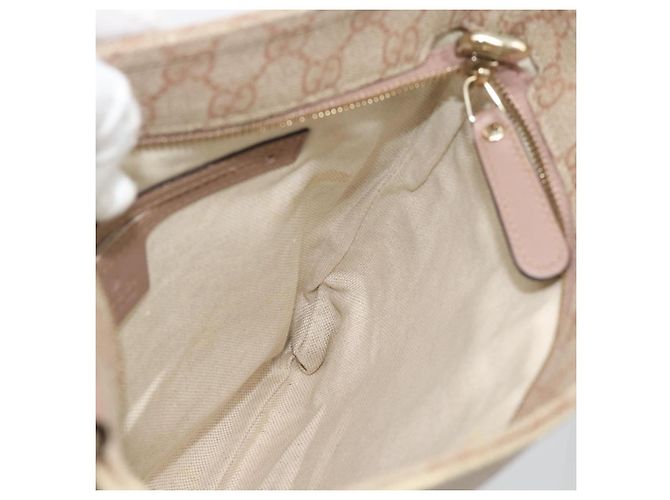 GUCCI GG Supreme Shoulder Bag PVC Leather Pink Gold Tone - vista 19