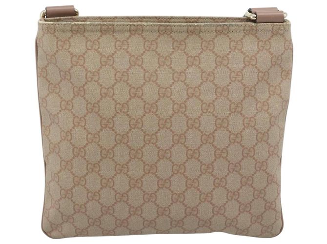 GUCCI GG Supreme Shoulder Bag PVC Leather Pink Gold Tone - vista 2
