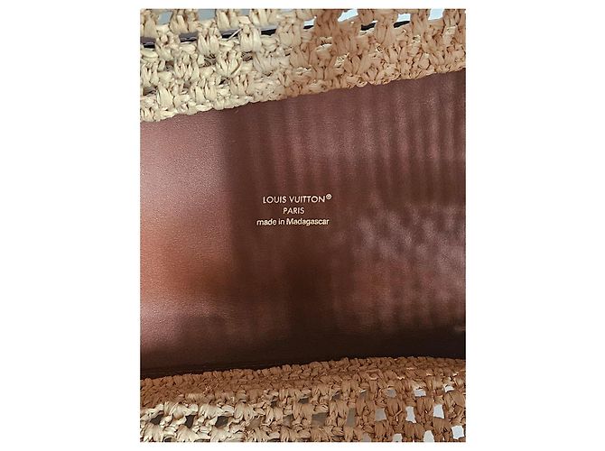 Louis Vuitton Noe BB Tasche aus Raffia natural tan Braun Beige - Ansicht 10