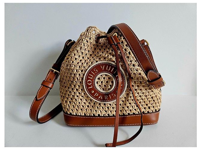 Louis Vuitton Noe BB Tasche aus Raffia natural tan Braun Beige - Ansicht 12