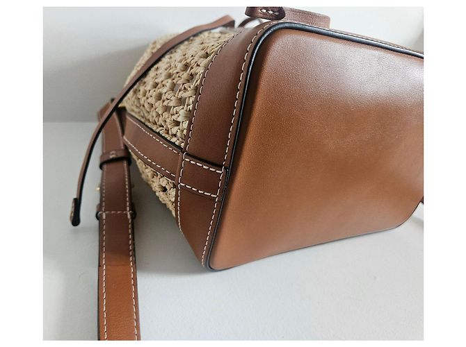 Louis Vuitton Noe BB Tasche aus Raffia natural tan Braun Beige - Ansicht 4