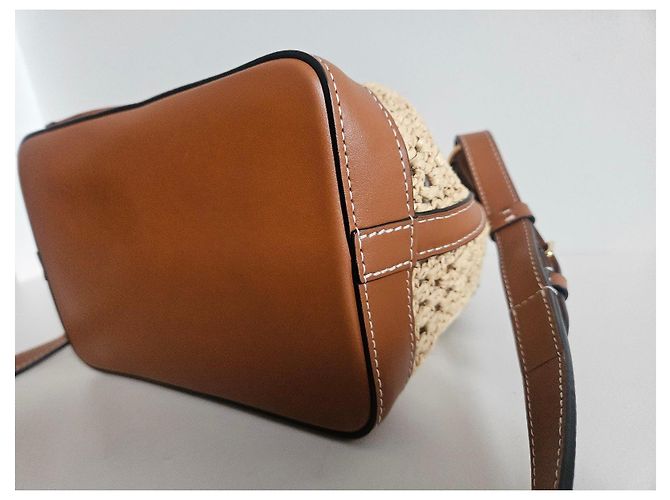 Louis Vuitton Noe BB Tasche aus Raffia natural tan Braun Beige - Ansicht 5