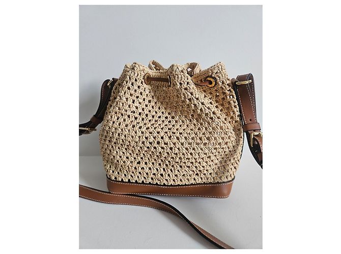 Louis Vuitton Noe BB Tasche aus Raffia natural tan Braun Beige - Ansicht 6