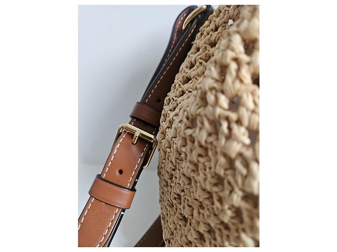 Louis Vuitton Noe BB Tasche aus Raffia natural tan Braun Beige - Ansicht 7