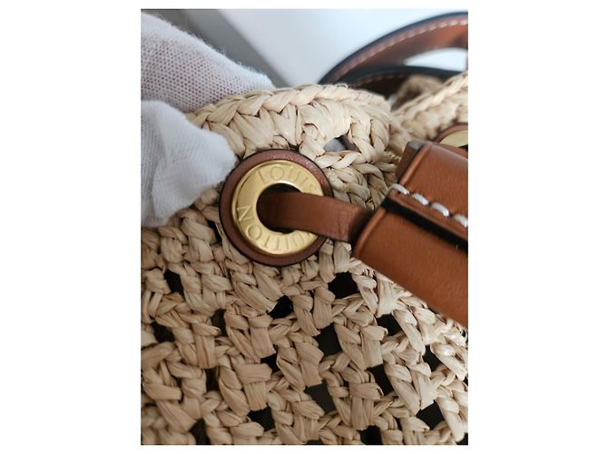 Louis Vuitton Noe BB Tasche aus Raffia natural tan Braun Beige - Ansicht 8