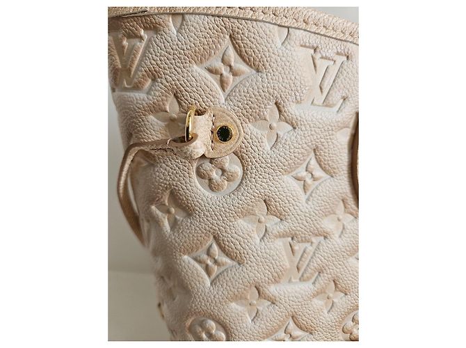 Borsa Louis Vuitton Monogram stardust Neverfull MM in pelle Empreinte Beige - vista 12
