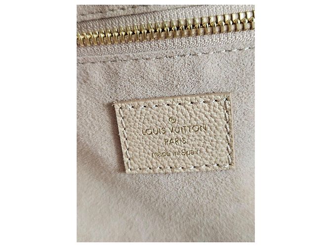 Borsa Louis Vuitton Monogram stardust Neverfull MM in pelle Empreinte Beige - vista 8