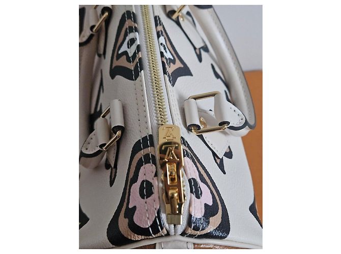 Louis Vuitton Speedy Bandouliere 25 Monogram wild at heart Marrone Nero Rosa Bianco - vista 19