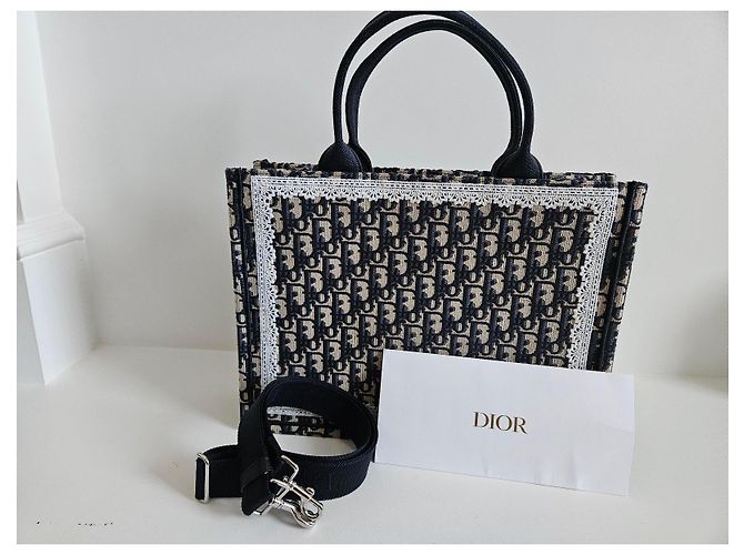 Dior Book Tote Tasche aus Dior Oblique Canvas Schwarz Beige - Ansicht 2