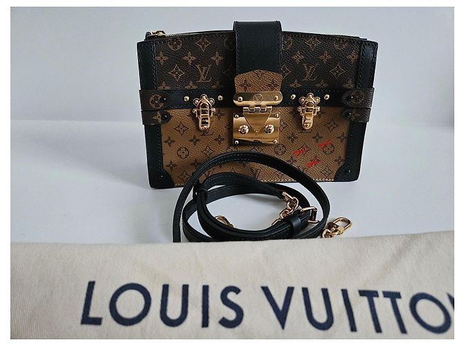 Louis Vuitton Trunk Clutch Monogram Canvas Braun Schwarz - Ansicht 10