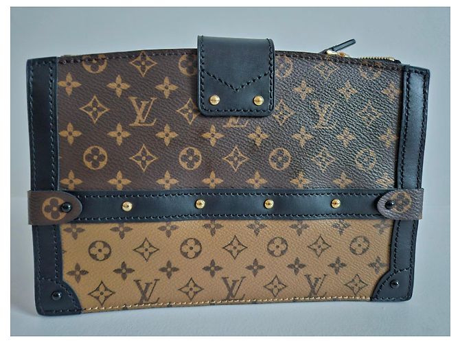 Louis Vuitton Trunk Clutch Monogram Canvas Braun Schwarz - Ansicht 2