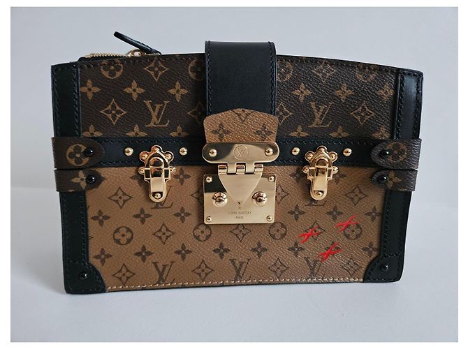 Louis Vuitton Trunk Clutch Monogram Canvas Braun Schwarz - Ansicht 5
