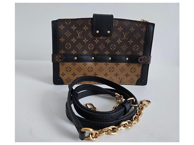 Louis Vuitton Trunk Clutch Monogram Canvas Braun Schwarz - Ansicht 8