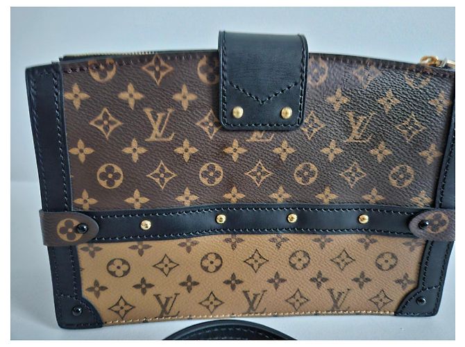 Louis Vuitton Trunk Clutch Monogram Canvas Braun Schwarz - Ansicht 9
