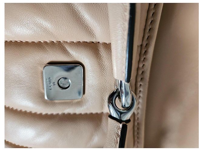 Bolso vertical pequeño Gucci Horsebit 1955 Beige - vista 10