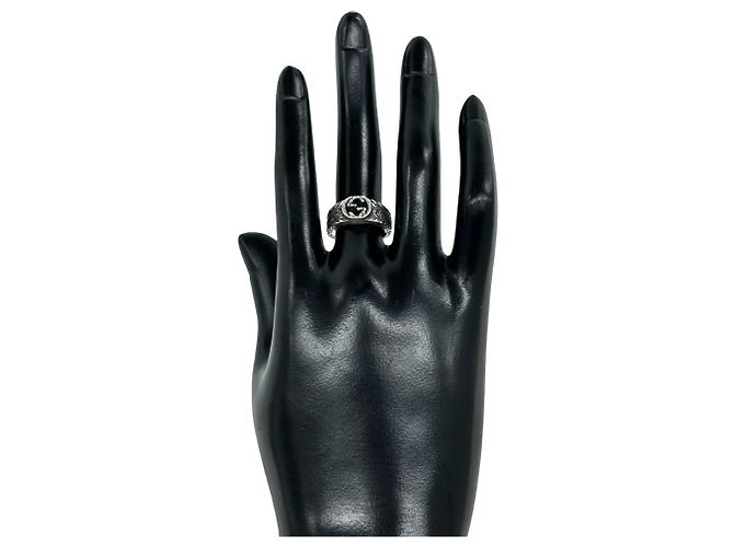 Anello Gucci Interlocking G Arabesque Argento - vista 2